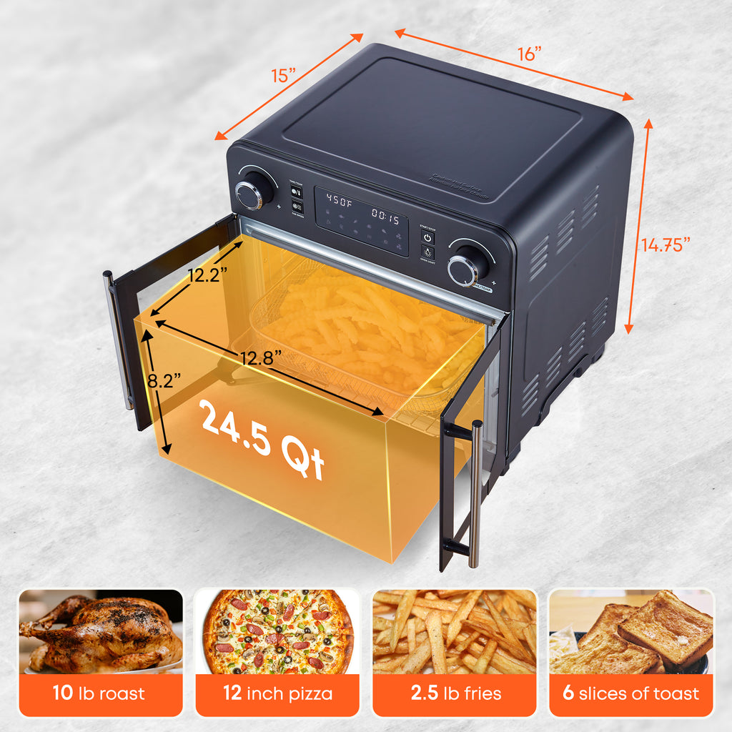 23L French Door Air Fryer Convection Countertop Oven