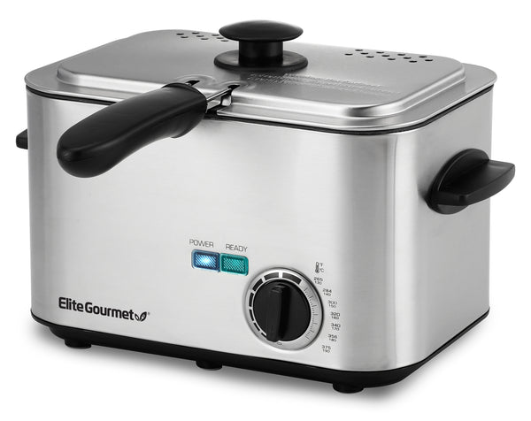 1.2 Qt. Electric Immersion Deep Fryer with Lid
