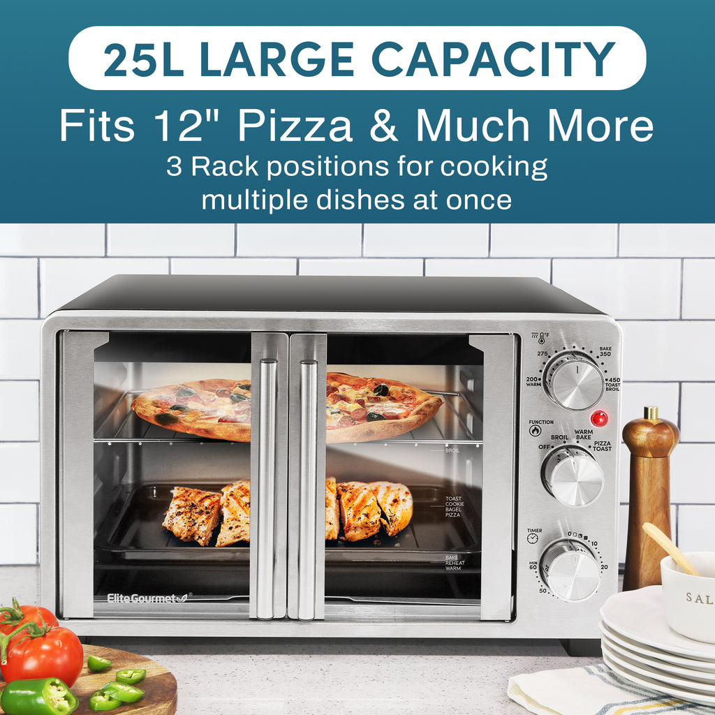25L French Door Toaster Oven