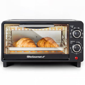4-Slice Toaster Oven with 30-Min Timer & Temperature Controls
