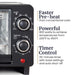 4-Slice Toaster Oven with 30-Min Timer & Temperature Controls