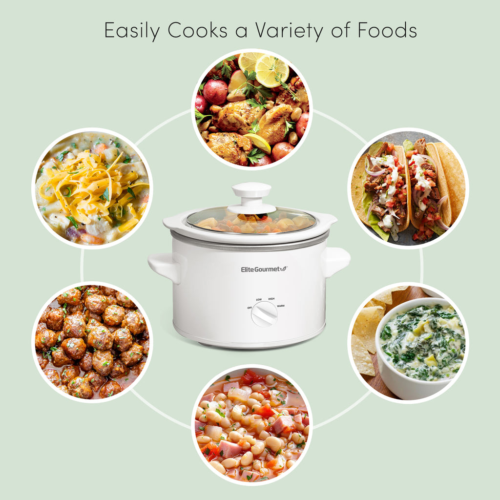 1.5Qt. Electric Slow Cooker with Glass Lid