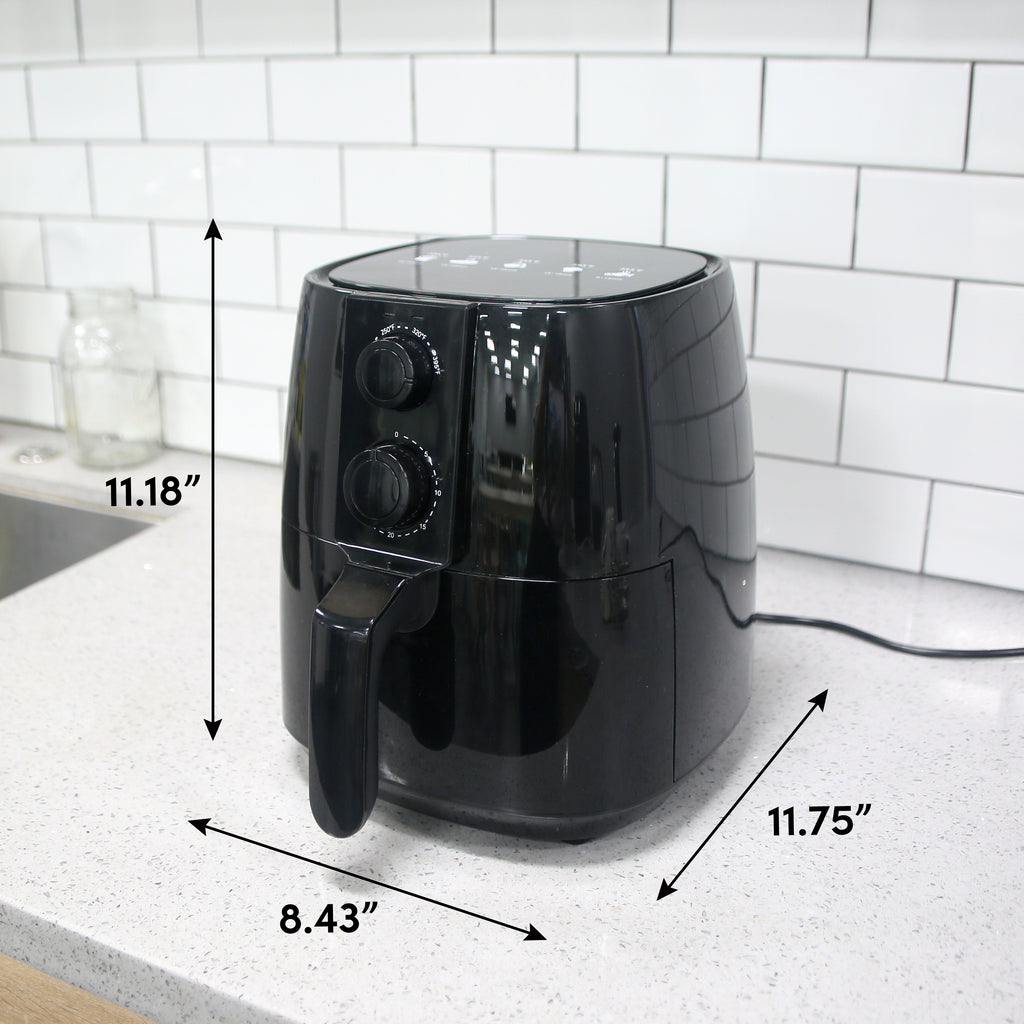 8.43" width x11.18" height x 11.75" depth