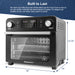 Built to Last We want your Elite Gourmet 23-liter Multi-use Air Fryer Oven to last so we use quality materials like steel instead of plastic. It's elegant yet durable so you can enjoy many years to come! Width : 16" Height : 14.75" Length : 15"