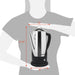 6" Width (bottom) x 13.25" Height x 10" Width (from spout to cool touch handle)