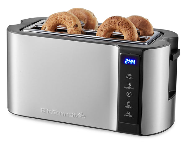4-Slice Digital Long Slot Toaster, Wide Slots