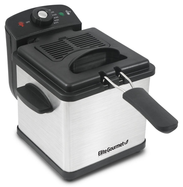 1.6 Qt. Electric Immersion Deep Fryer with Lid