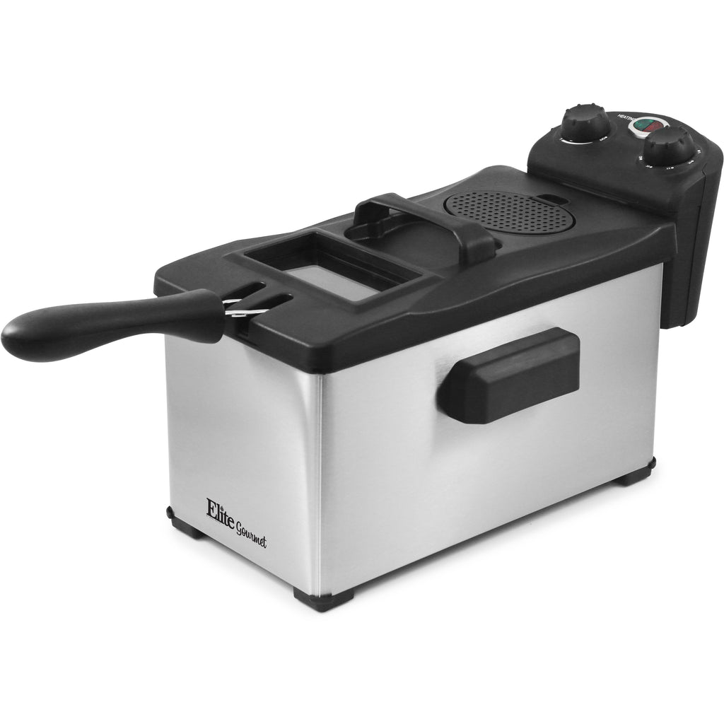 3.5Qt. Electric Immersion Deep Fryer with Lid