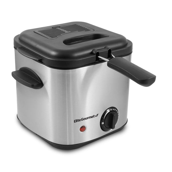 1.5 Qt. Electric Immersion Deep Fryer with Lid