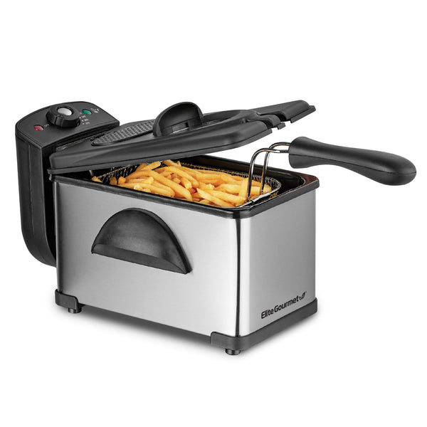 2Qt. Stainless Steel Deep Fryer with Lid