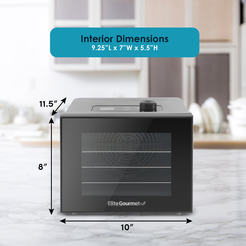 Interior Dimensions: 9.25"L x 7"W x 5.5"W.  Exterior Dimensions:  11.5"L x 10"W x 8"H.