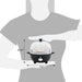 Dimensions of egg cooker. 6.25" Height, 7.6" Diameter.
