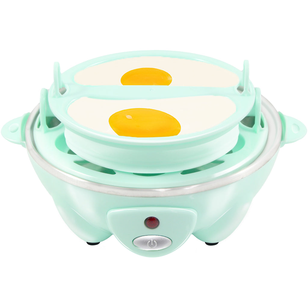 Egg Poaching Tray set on egg cooker.