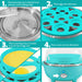 1. Fill measuring cup to desired level and pour onto heating plate. 2. Place egg rack onto base. 3. Place poaching tray or omelet tray on top of egg rack. 4. Place cover & press ON button.