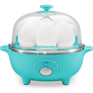 7-Egg Automatic Easy Egg Cooker, Steamer, Poacher (Teal)