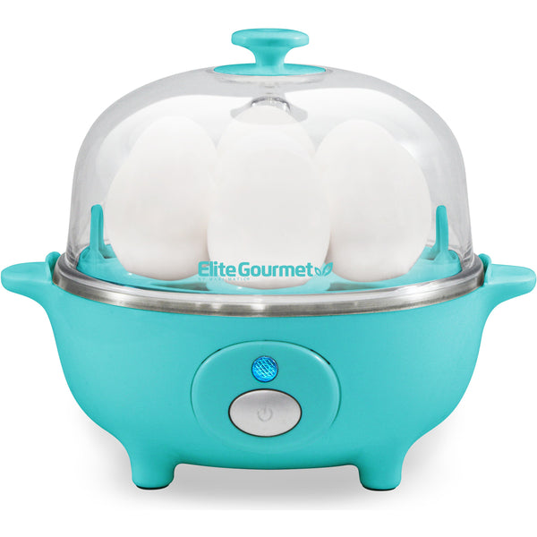 7-Egg Automatic Easy Egg Cooker, Steamer, Poacher (Teal)