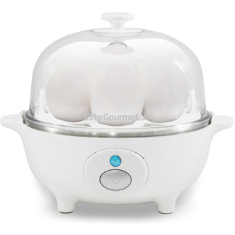 7-Egg Automatic Easy Egg Cooker, Steamer, Poacher (White)