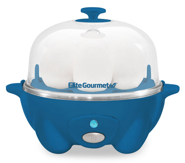 7-Egg Electric Easy Egg Cooker, Steamer, Poacher (Blue)