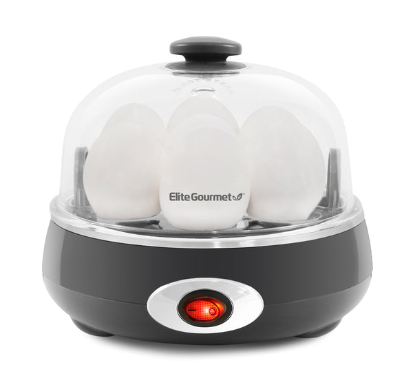 7-Egg Rapid Easy Egg Cooker, Steamer, Poacher (Charcoal)