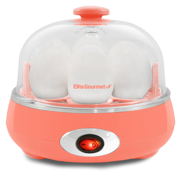 7-Egg Rapid Easy Egg Cooker, Steamer, Poacher (Coral)
