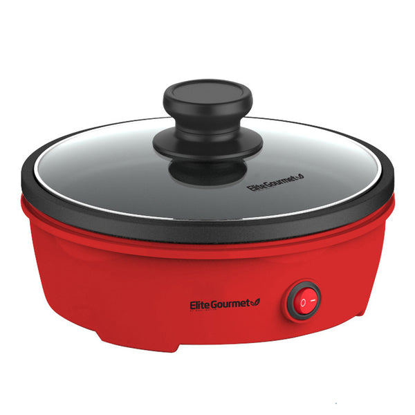 8.5" Personal Electric Skillet with Glass Lid