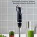 Blends right in the pot, cup or bowl for healthy drinks, shakes, sauces, soups and more!