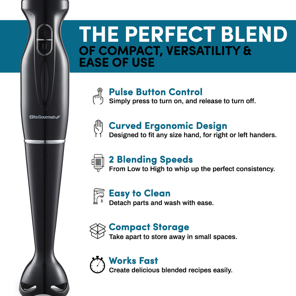 Electric Immersion, Mixer, 2-Speed Control Hand Blender
