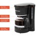 Image showed parts of 5-Cup Automatic Brew & Drip Coffee Maker. Easy-View Water Window, Pause 'n Serve Anti-Drip System, 5 Cup Capacity Glass Carafe, Easy-Clean Warming Plate.