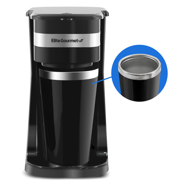 14oz Single-Serve Personal Coffee Maker (Black
