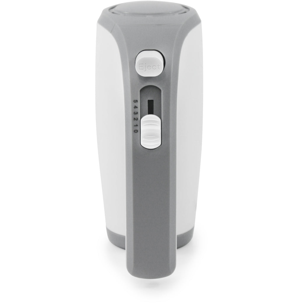 Image showing controls of 5 Speed Hand Mixer with Beater Storage. (Color : gray and white)