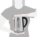 1.7L Stainless Steel Cordless Electric Kettle with Auto Shut-Off