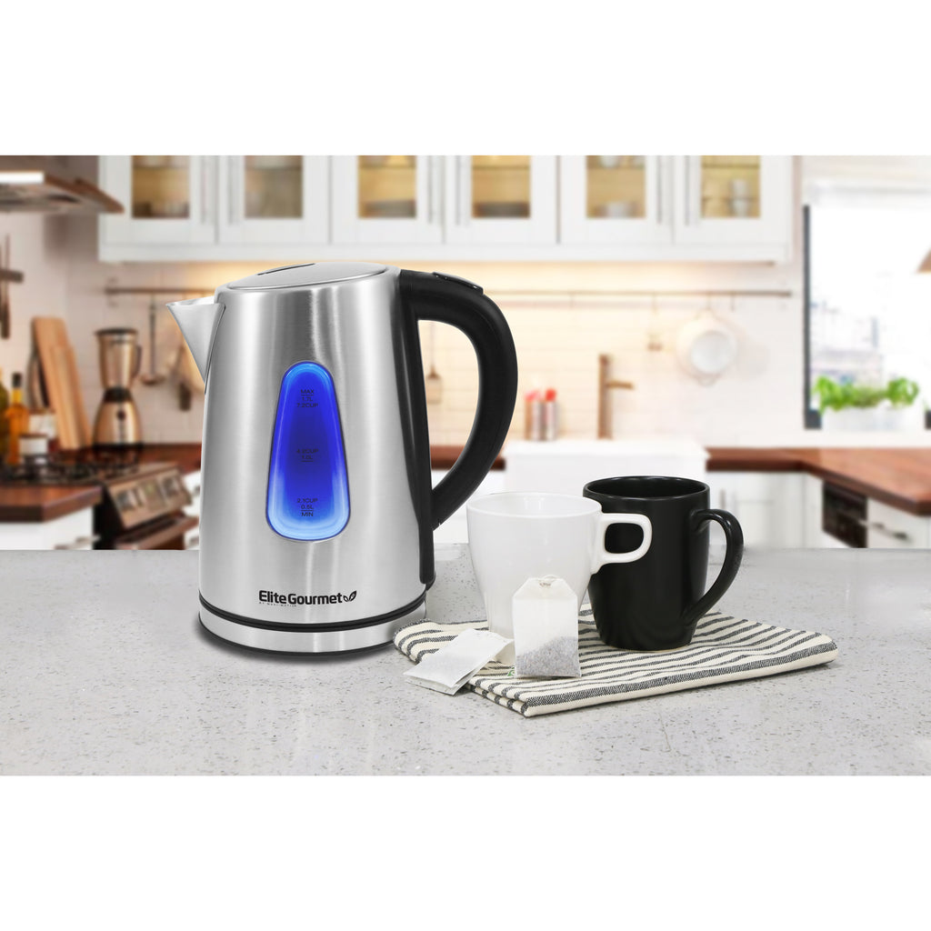1.7L Stainless Steel Cordless Electric Kettle with Auto Shut-Off