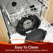 Easy To Clean Dishwasher safe base, grill, lid & grease collector. Grill parts inside of the dishwasher