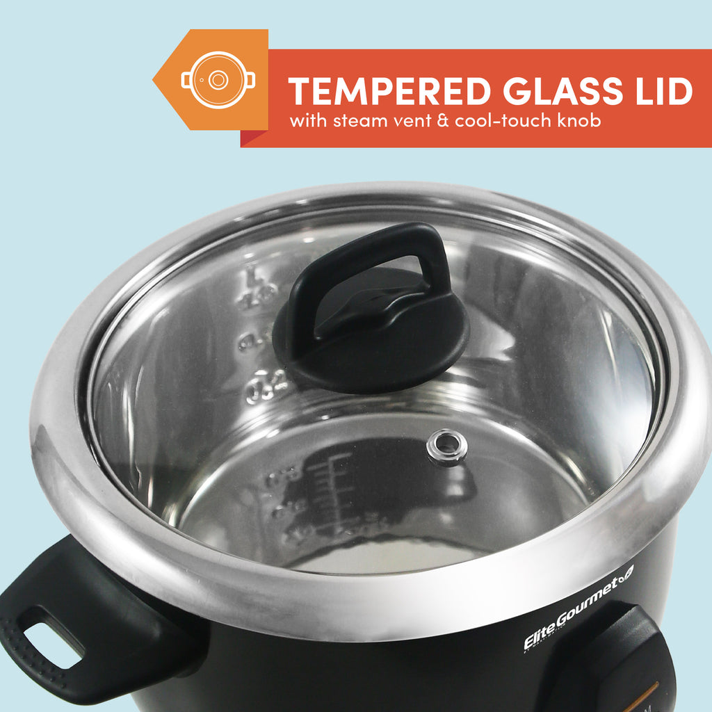 10-Cup Rice Cooker with Stainless Steel Cooking Pot