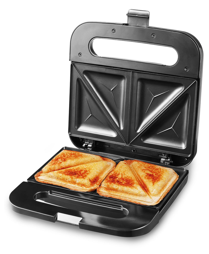 2 slice sandwich & snack maker in black color.