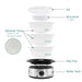 Parts Indicator:  Lid, Rice Bowl - 1Qt. Steamer Tray - Total 9.5 Qt (3Qt x 3), 18 Egg Holder, Drip Tray, Water Tank.