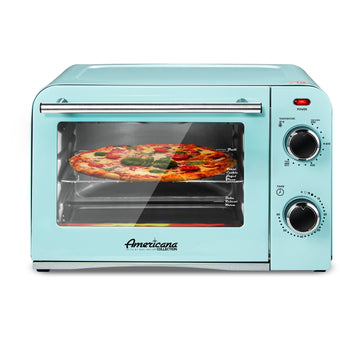 4 Slice Vintage Diner Retro Countertop Toaster Oven