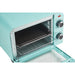 4 Slice Vintage Diner Retro Countertop Toaster Oven door opened