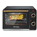 4 Slice Vintage Diner Retro Countertop Toaster Oven (Black & Gold color)
