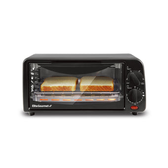 2-Slice Toaster Oven with 15-Min Timer & Temperature Controls