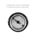 Stainless Steel Interior and stainless steel precision chopping blades.