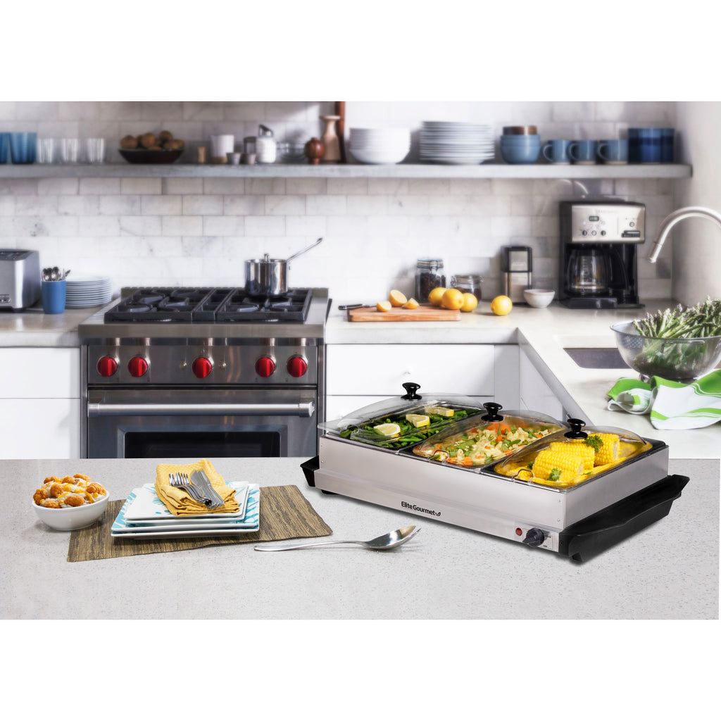 Image showing Triple Buffet Server in modern kitchen.