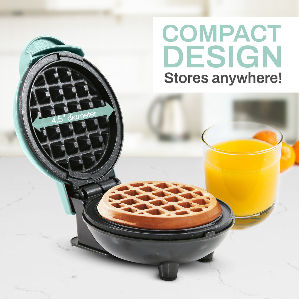 COMPACT DESIGN Stores anywhere! 4.5" diameter plate