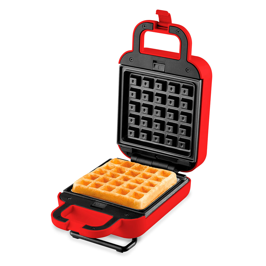 3-in-1 Nonstick Mini Waffle Breakfast Maker (Red)