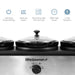 Z 7.5Qt. Triple Slow Cooker Buffet with Individual Lid Rests