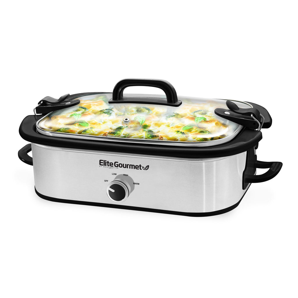 3.5Qt. Slow Cooker with Locking Lid (stainless steel)