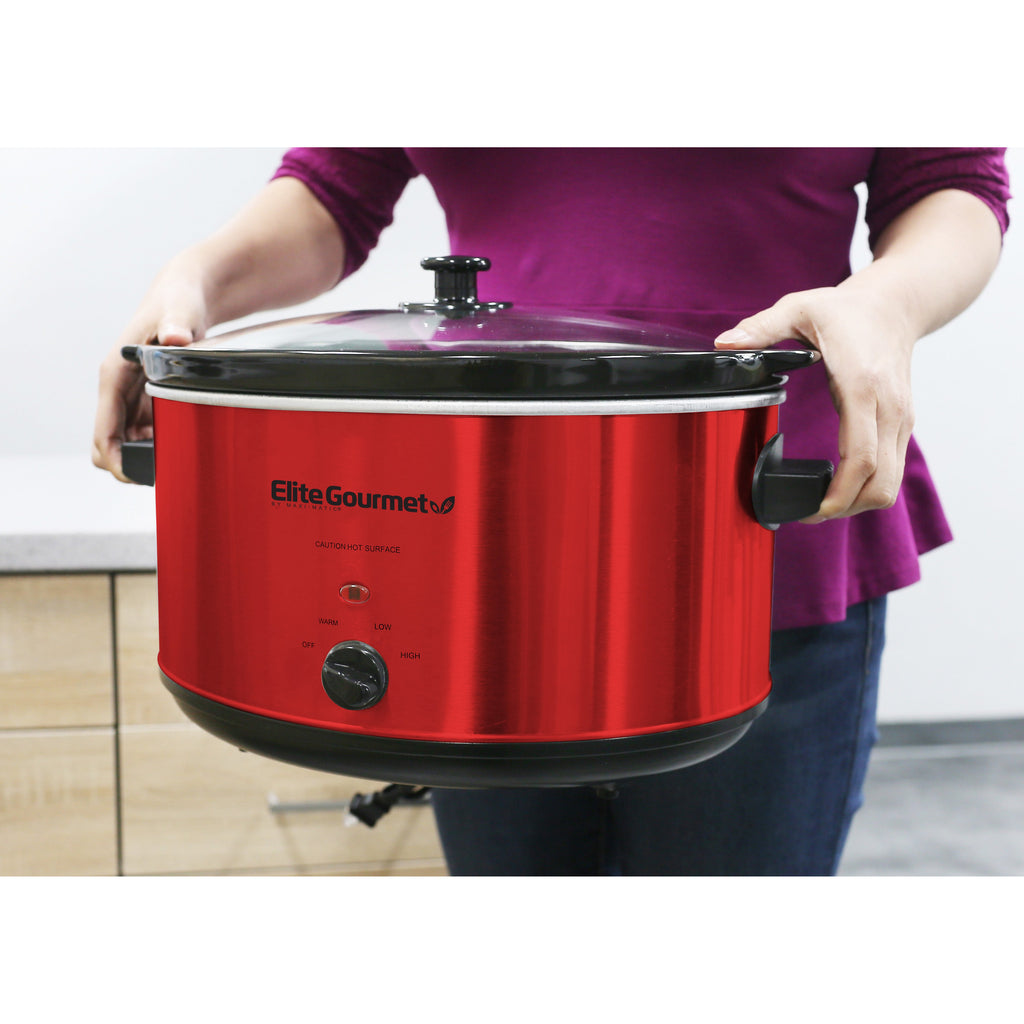 Carry the slow cooker to transport.