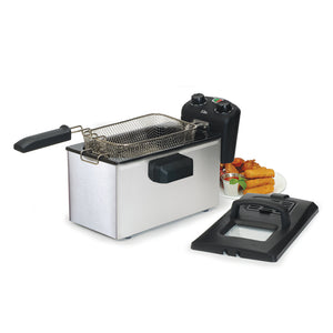 3.5Qt. Electric Immersion Deep Fryer with Lid