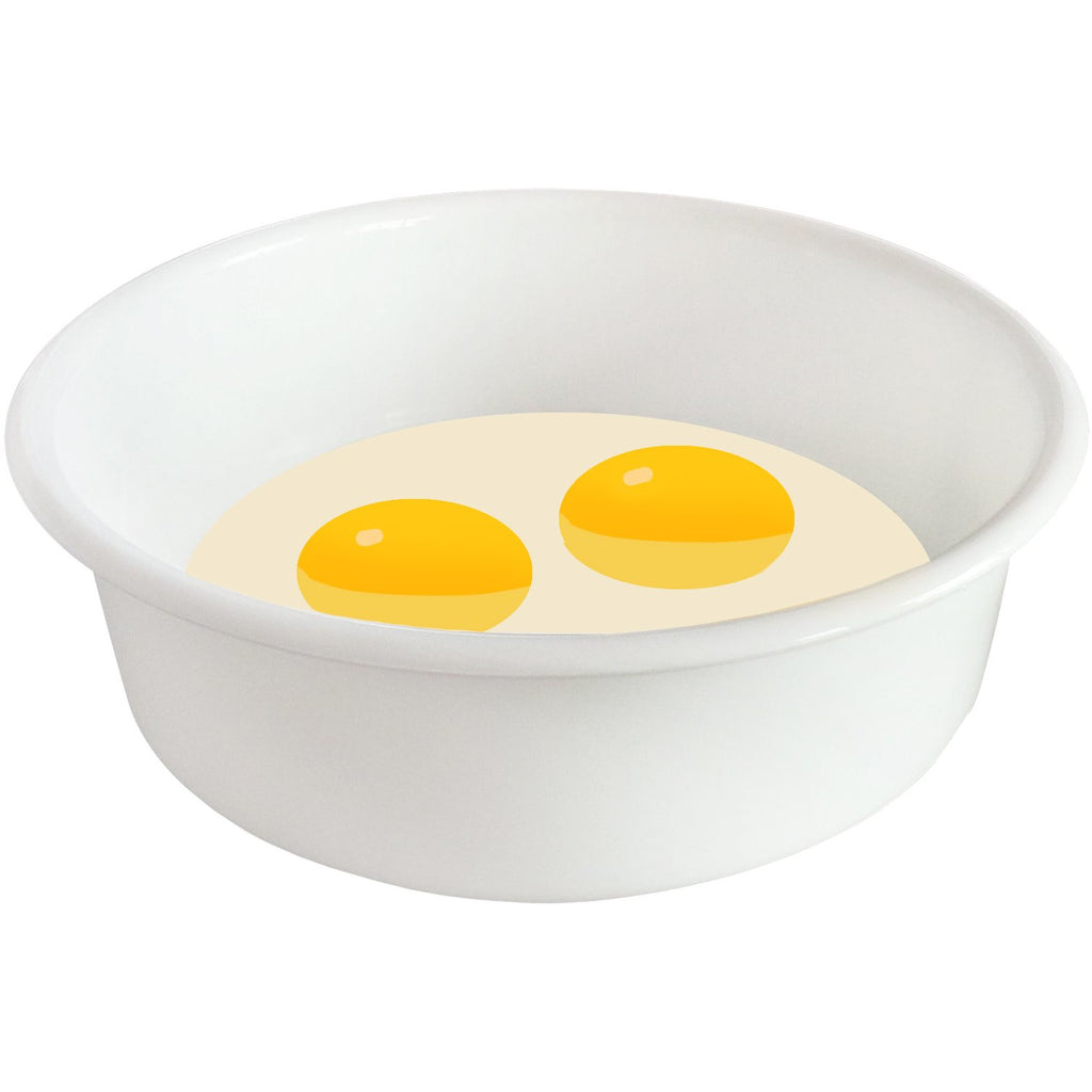 Eggs inside omelet tray.
