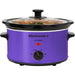 2 Qt. Oval Electric Slow Cooker with Glass Lid (Metallic Red)